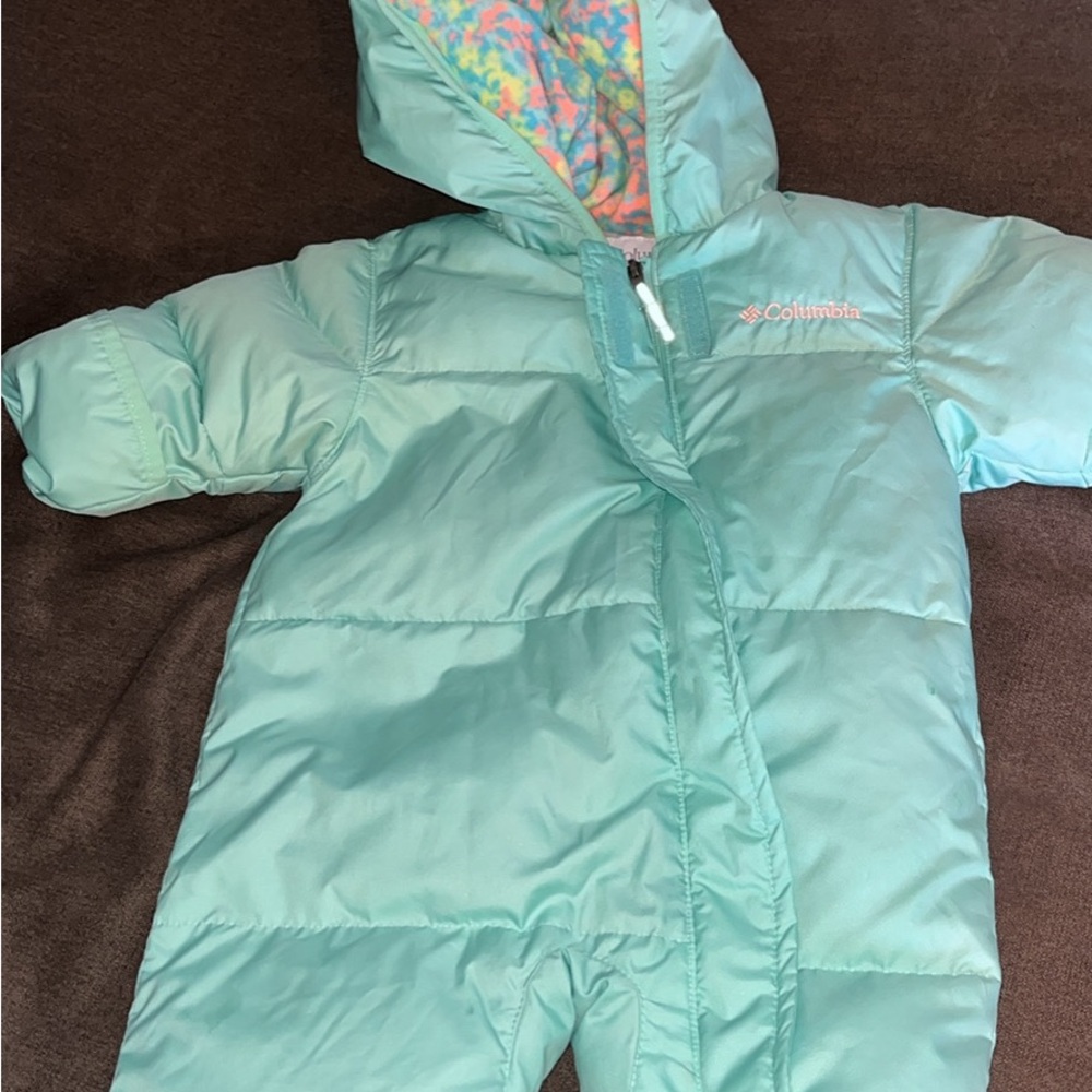 Columbia Teal Baby Snowsuit